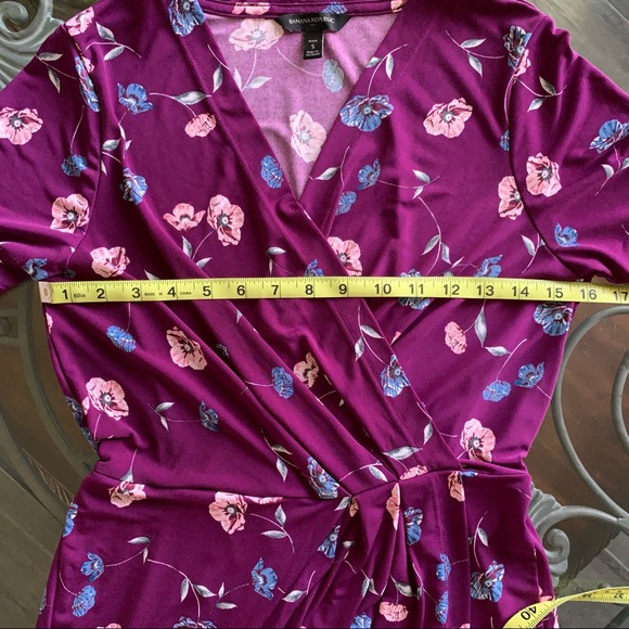 BANANA REPUBLIC FLORAL DRESS SIZE S Petite - Picture 11 of 17